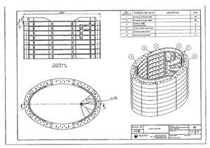 Bauplan des Spiralweinkellers Oval Plus